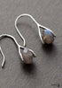 Pendientes bohemios, pendientes colgantes, labradorita negra