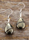Boho Earrings, Dangle Earrings, Black Pyrite