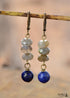 Pendientes bohemios, pendientes colgantes, amazonita azul