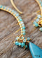 Pendientes Boho, Pendientes Colgantes, Amazonita Azul, Vive Diferente
