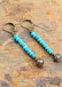 Pendientes bohemios, pendientes colgantes, labradorita azul y negra