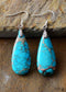 Pendientes bohemios, pendientes colgantes, jaspe imperial azul