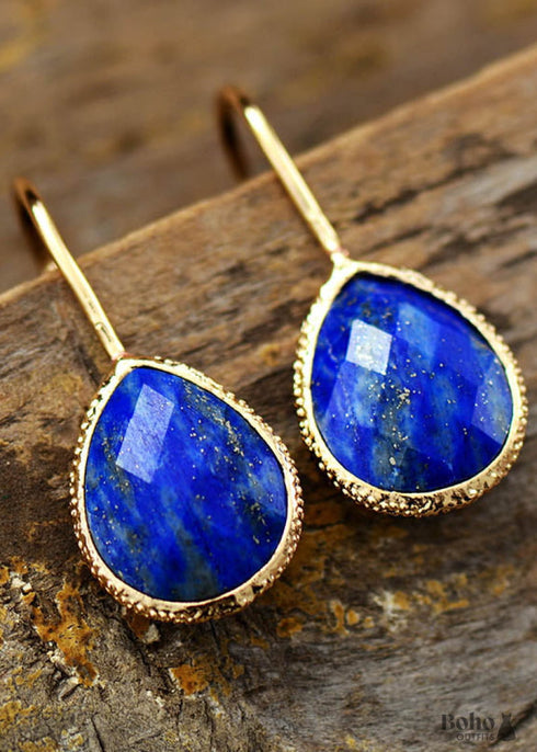 Boho Earrings, Dangle Earrings, Cute Elegant Blue Amazonite