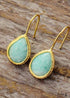Boho Earrings, Dangle Earrings, Cute Elegant Blue Amazonite