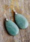 Pendientes bohemios, pendientes colgantes, aventurina verde