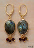 Pendientes bohemios, pendientes colgantes, labradorita