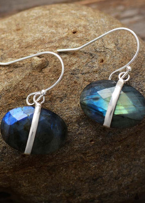 Pendientes bohemios, pendientes colgantes, lapislázuli