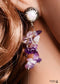Pendientes bohemios, pendientes colgantes, color lavanda y morado