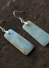 Pendientes bohemios, pendientes colgantes, amazonita azul maya