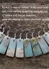 Pendientes bohemios, pendientes colgantes, amazonita azul maya