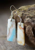 Pendientes bohemios, pendientes colgantes, amazonita azul maya