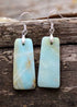 Pendientes bohemios, pendientes colgantes, amazonita azul maya