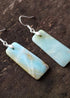 Pendientes bohemios, pendientes colgantes, amazonita azul maya