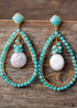 Boho Earrings, Dangle Earrings, Pearl Blue Amazonite, Live Different
