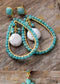Boho Earrings, Dangle Earrings, Pearl Blue Amazonite, Live Different