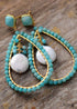Boho Earrings, Dangle Earrings, Pearl Blue Amazonite, Live Different