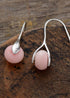 Pendientes bohemios, pendientes colgantes, ópalo rosa y jaspes