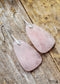 Boho Earrings, Dangle Earrings, Pink Rose Quartz