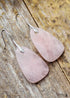 Boho Earrings, Dangle Earrings, Pink Rose Quartz