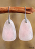 Boho Earrings, Dangle Earrings, Pink Rose Quartz