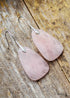 Boho Earrings, Dangle Earrings, Pink Rose Quartz