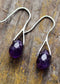 Boho Earrings, Dangle Earrings, Purple Amethyst and Red Jasper
