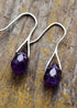 Boho Earrings, Dangle Earrings, Purple Amethyst and Red Jasper