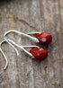Boho Earrings, Dangle Earrings, Purple Amethyst and Red Jasper