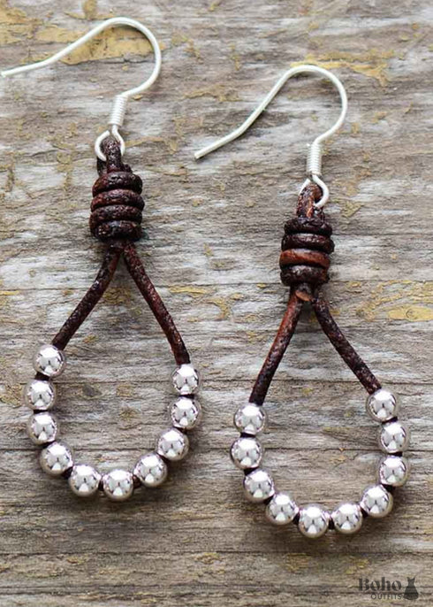 Pendientes bohemios, pendientes colgantes, perla bohemia de plata