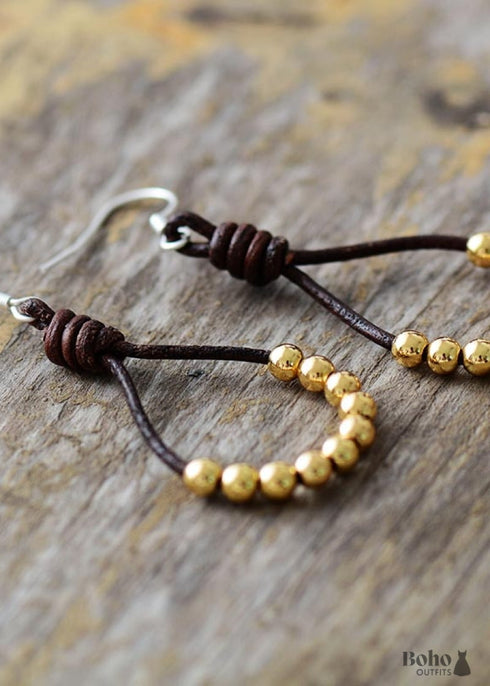 Pendientes bohemios, pendientes colgantes, perla bohemia de plata