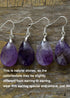 Boho Earrings, Dangle Earrings, Teardrop Purple Amethyst