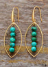 Pendientes bohemios, pendientes colgantes, triple turquesa azul