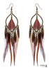 Boho Earrings Light Feathers Joanna