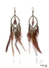 Boho Earrings Light Feathers Joanna
