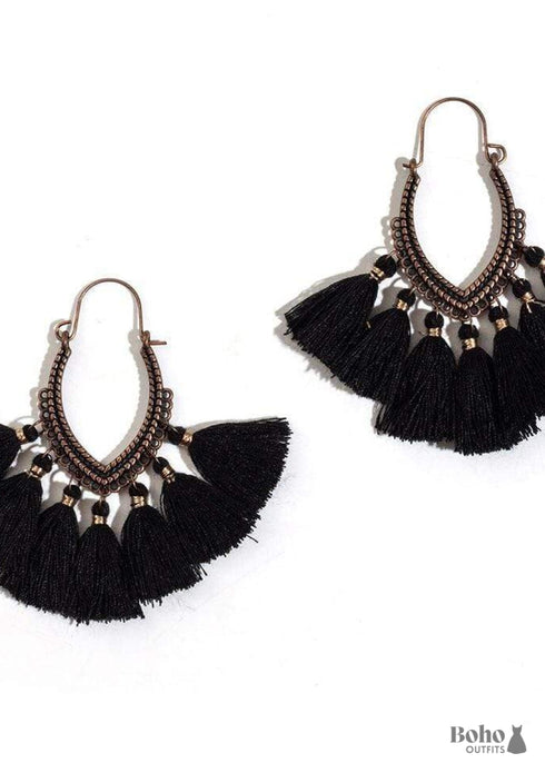 Boho Earrings Pompoms Lena
