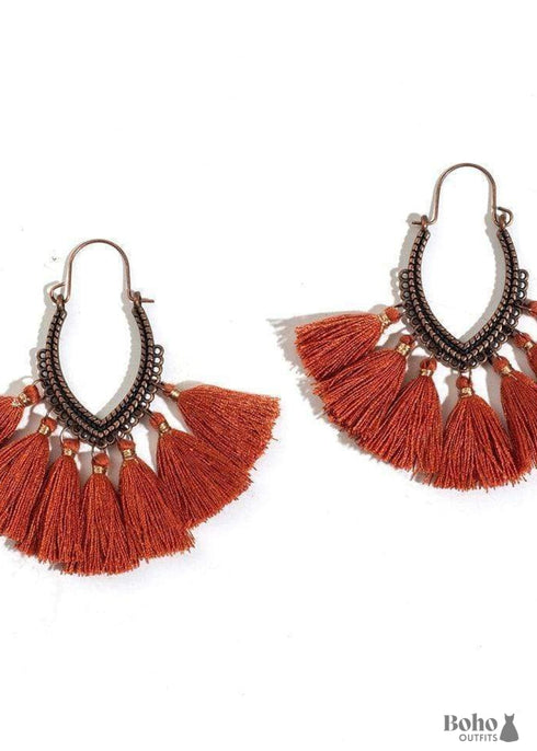 Boho Earrings Pompoms Lena