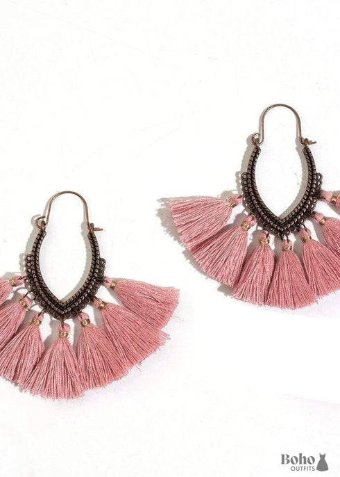 Boho Earrings Pompoms Lena