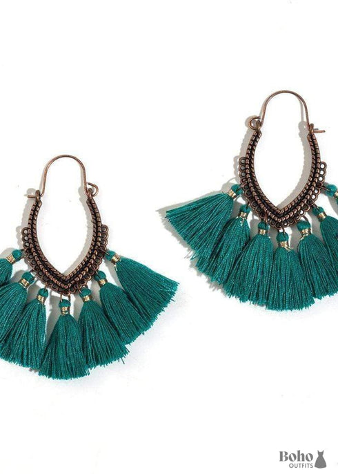Boho Earrings Pompoms Lena