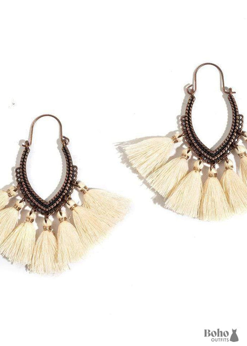 Boho Earrings Pompoms Lena