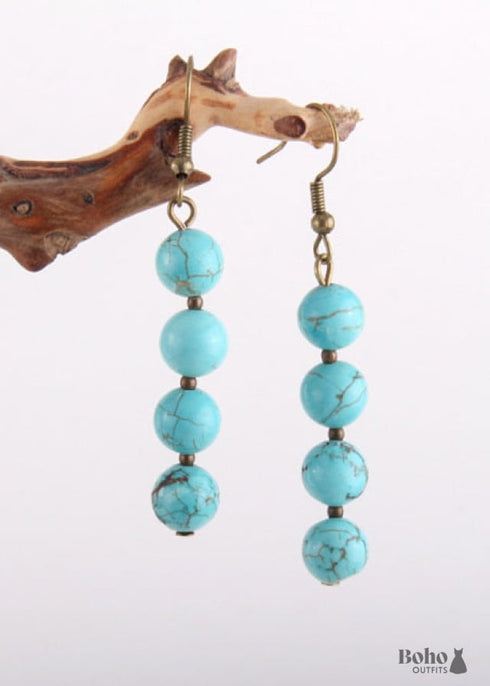 Pendientes bohemios, pendientes colgantes RH, 3 bolas