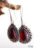 Pendientes bohemios, pendientes colgantes RH, plata negra