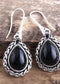 Boho Earrings, RH Dangle Earrings, Black Silver