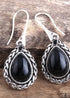 Pendientes bohemios, pendientes colgantes RH, plata negra