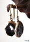 Pendientes bohemios, pendientes colgantes RH, piedra negra
