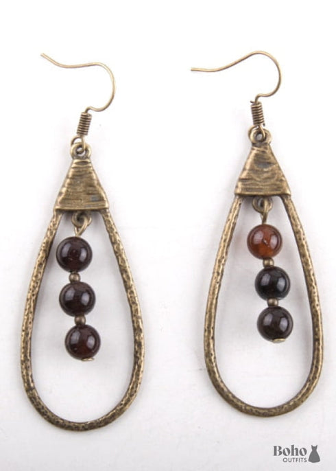 Pendientes bohemios, pendientes colgantes RH, pendientes de aro con gota