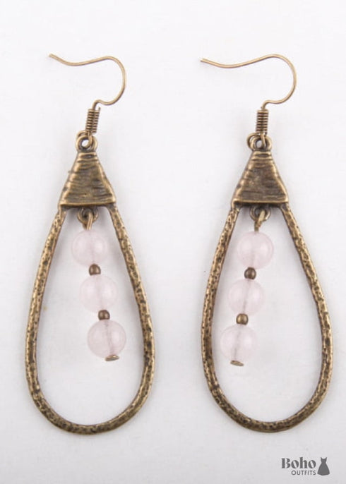 Pendientes bohemios, pendientes colgantes RH, pendientes de aro con gota