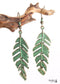 Boho Earrings, RH Dangle Earrings, Feather & Leaf
