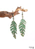 Pendientes bohemios, pendientes colgantes RH, pluma y hoja