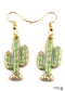 Pendientes bohemios, pendientes colgantes RH, cactus verde