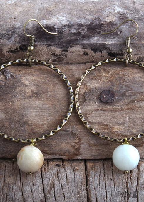 Pendientes bohemios, pendientes colgantes RH, bucle